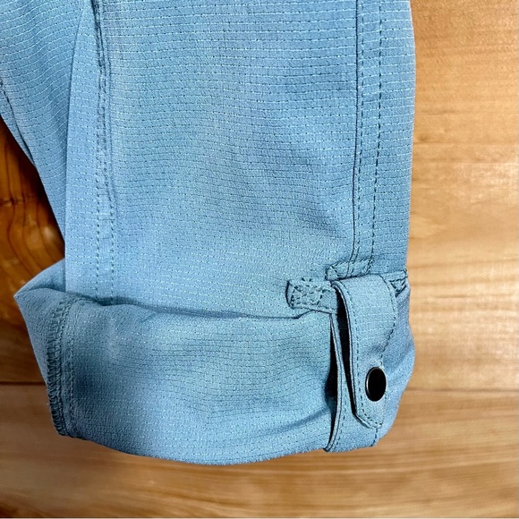 Duluth Trading Co Dusty Blue Cargo Roll-tab Hiking Pants Sporty Activewear - Picture 8 of 10